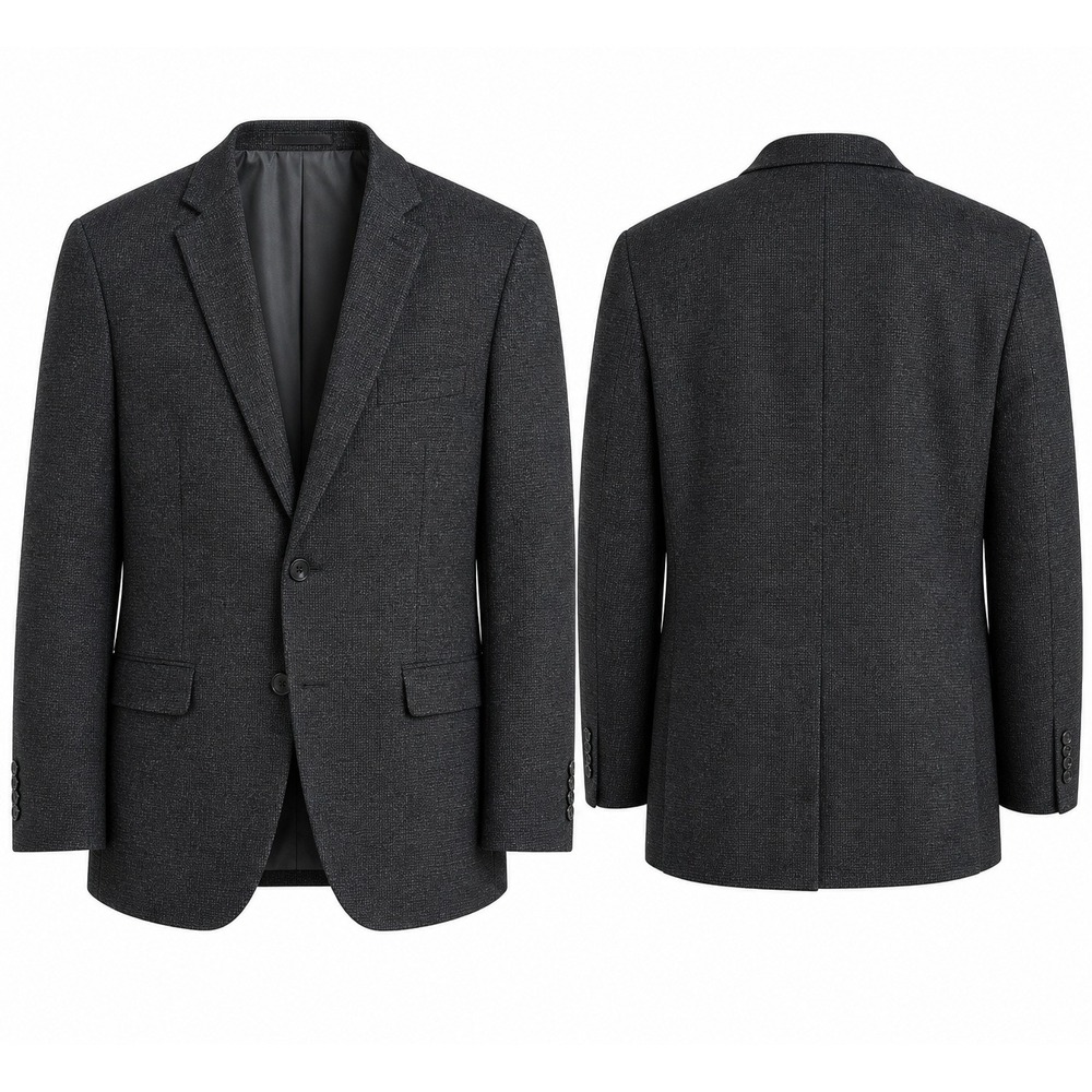 Calvin‎ Klein Mens Charcoal Gray 100% Wool Two Button Blazer Sport Coat Macy's